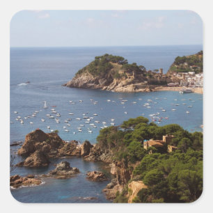 TOSSA DE MAR. Town located in the Costa Brava. Square Sticker