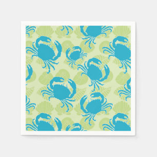 Tossed Crabs Napkins by Creative Bee Studios
