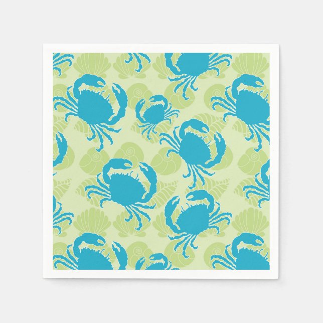 Tossed Crabs Napkins by Creative Bee Studios (Front)