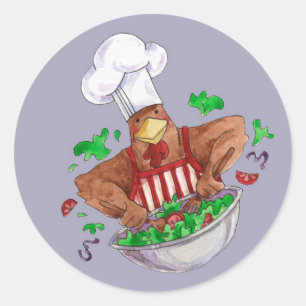 Tossing Salad Classic Round Sticker