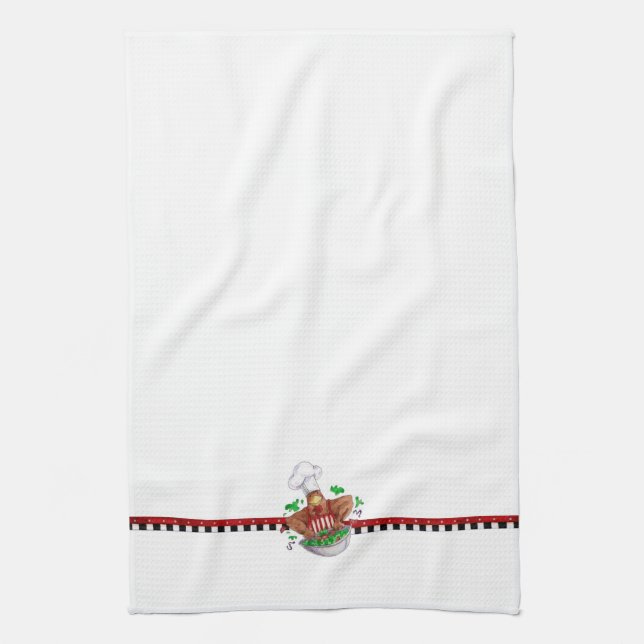 Tossing Salad Kitchen Towel (Vertical)