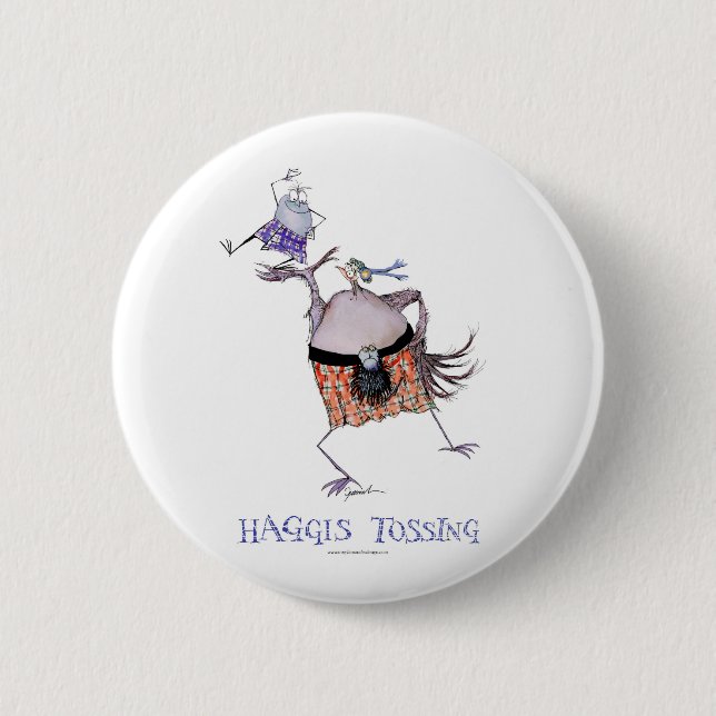 tossing the haggis 2 inch round button (Front)
