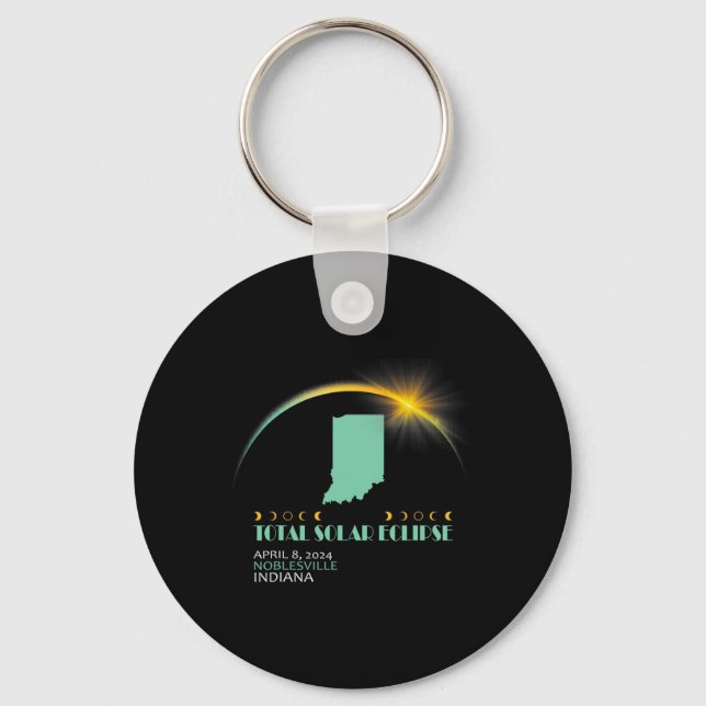 Total 2024 Solar Eclipse 2024 040824  Keychain (Front)