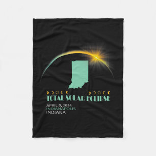 Total 2024 Solar Eclipse 2024 040824 V1  Fleece Blanket