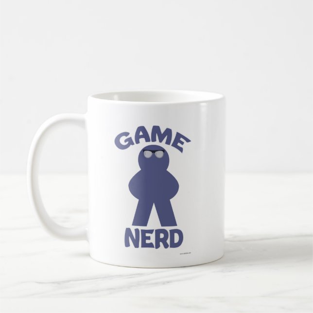 Total Board Game Nerd Meeple Tabletop Saying Coffee Mug (Left)