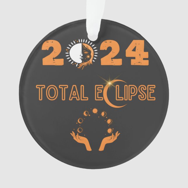 Total eclipse 2024 ornament (Front)