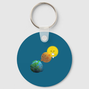 Total Eclipse April 8 Solar Spring Season Keychain