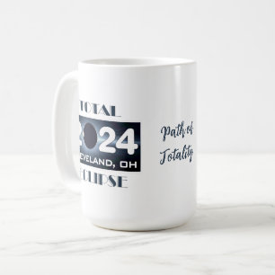 Total Eclipse Cleveland Ohio 2024 Path of Totality Coffee Mug