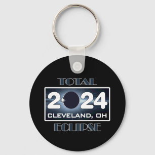 Total Eclipse Cleveland Ohio 2024 Path of Totality Keychain