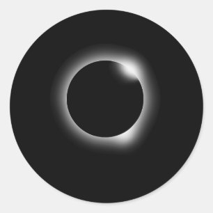 Total Eclipse Nerdy Science Lunar Solar Stem Gift  Classic Round Sticker