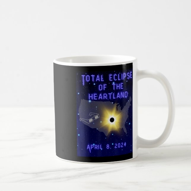 Total Eclipse Of The Heartland - Total Solar Eclip Coffee Mug (Right)