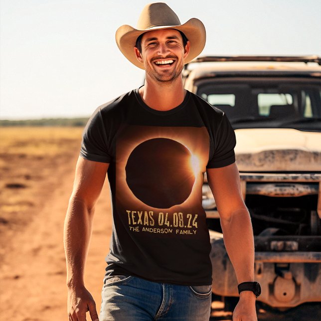 Total Eclipse Texas 2024 Personalized T-Shirt (Creator Uploaded)