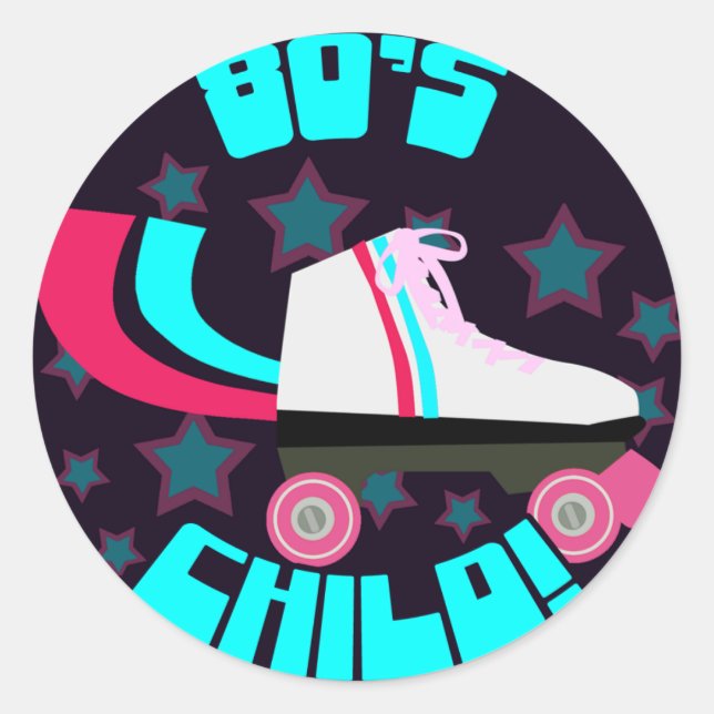 Total Eighties Child Classic Round Sticker (Front)