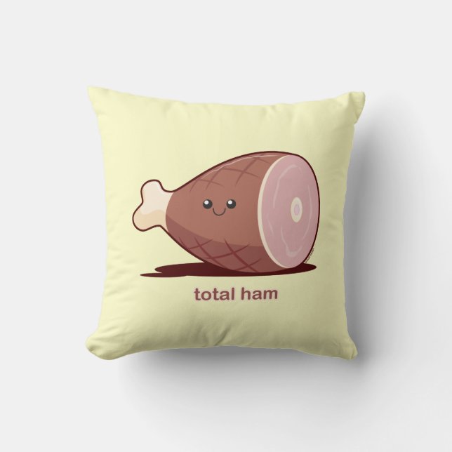 Total Ham Throw Pillow (Front)