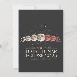 Total Lunar Eclipse 2025 Astronomy Northwest USA  Holiday Card
