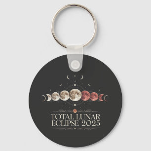 Total Lunar Eclipse 2025 Astronomy Northwest USA Keychain