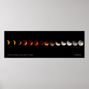 Total Lunar Eclipse with the Moon at Perigee Poster