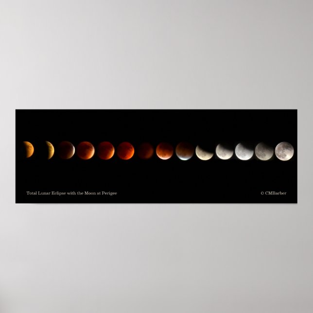 Total Lunar Eclipse with the Moon at Perigee Poster (Front)