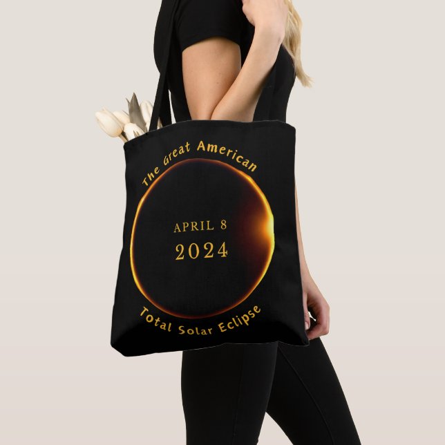 Total solar eclips 2024 tote bag (Close Up)