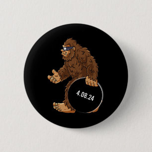 Total Solar Eclipse 04.08.2024 Bigfoot Fun Boys Gi 2 Inch Round Button