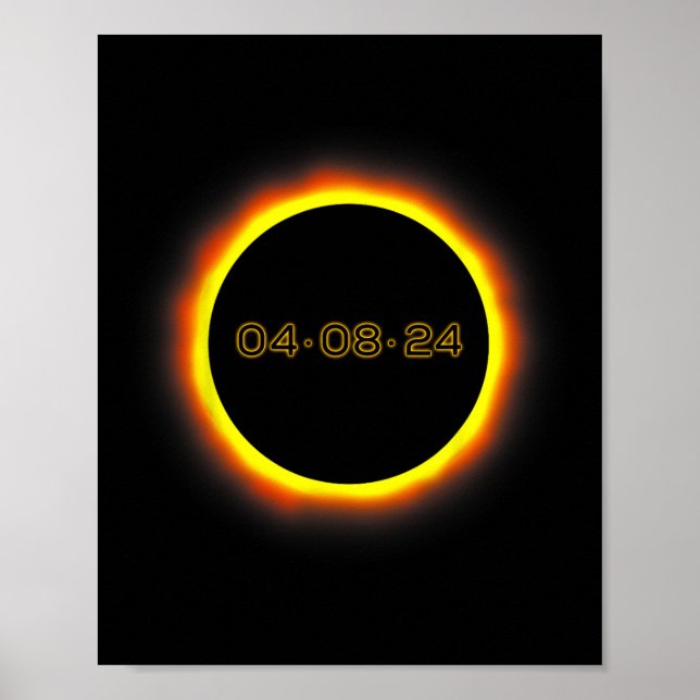Total Solar Eclipse 04.08.2024 Totality 1 Poster (Front)