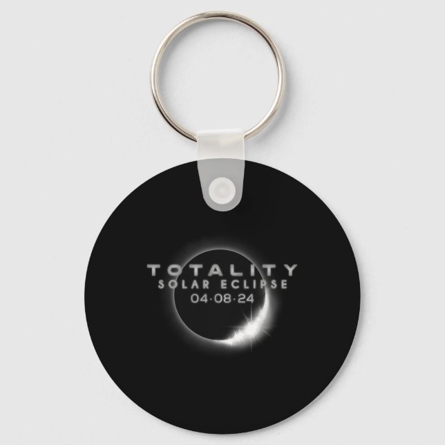 Total Solar Eclipse 04.08.2024 Totality 2 Keychain (Front)