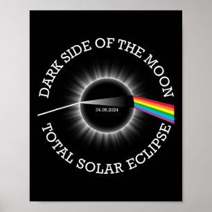 Total Solar Eclipse 04 08 24 Rainbow Totality Dark Poster