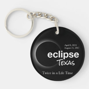 Total Solar Eclipse 2017 2024 - Texas Keychain