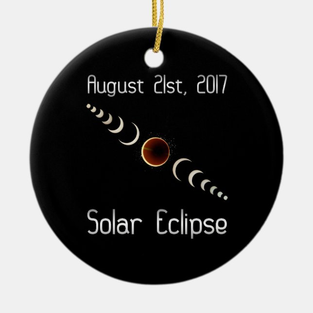 Total Solar Eclipse 2017 Ceramic Ornament (Front)