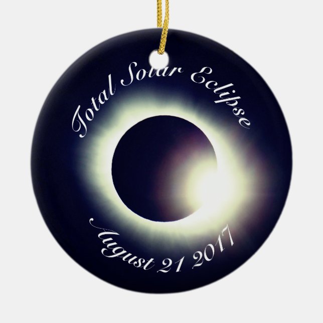 Total Solar Eclipse 2017 Ceramic Ornament (Front)