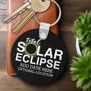 Total Solar Eclipse 2017 - Custom Date & Location Keychain