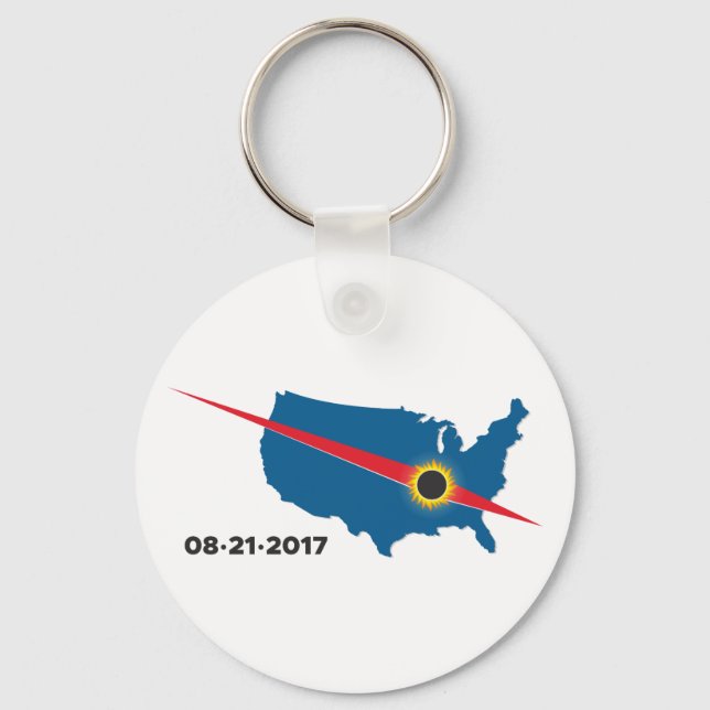 Total Solar Eclipse - 2017 - I saw it! Keychain (Front)