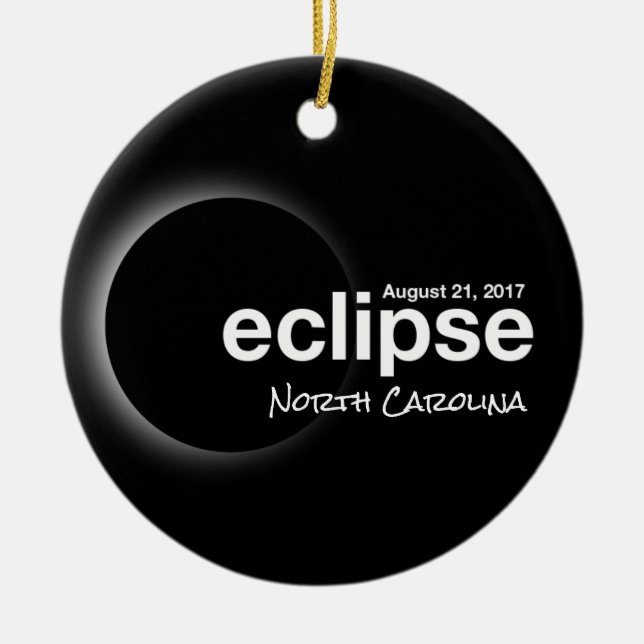 Total Solar Eclipse 2017 - North Carolina Ceramic Ornament (Front)