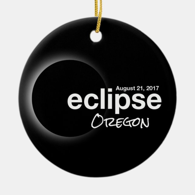 Total Solar Eclipse 2017 - Oregon Ceramic Ornament (Front)