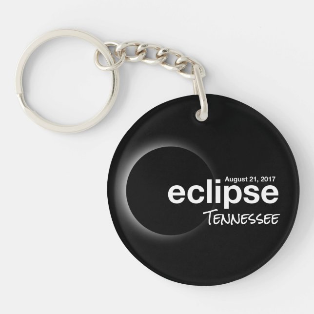Total Solar Eclipse 2017 - Tennessee Keychain (Front)