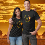 Total Solar Eclipse 2019 Chile South America T-Shirt<br><div class="desc">Get ready for the Great South American total solar eclipse taking place on July 2, 2019. This cool t-shirt is the perfect way to commemorate this historical event and can be customized with a city, country or your own custom text. Easily change the top and bottom text too. The design...</div>