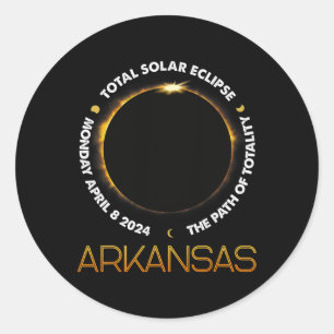 Total Solar Eclipse 2024 American Totality April 8 Classic Round Sticker