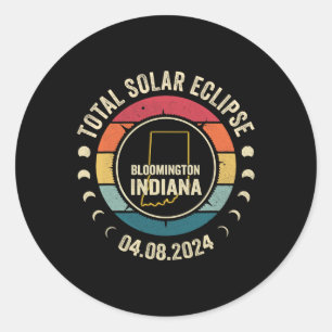 Total Solar Eclipse 2024 April 04.08.24  Classic Round Sticker
