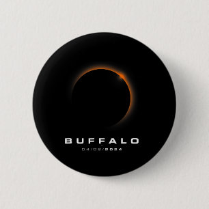 Total Solar Eclipse 2024 - Buffalo Solar Eclipse  2 Inch Round Button