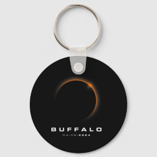 Total Solar Eclipse 2024 - Buffalo Solar Eclipse  Keychain