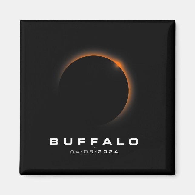 Total Solar Eclipse 2024 - Buffalo Solar Eclipse  Magnet (Front)