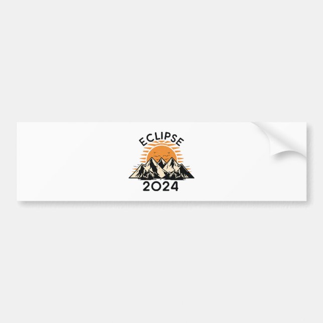 Total Solar Eclipse 2024 Bumper Sticker (Front)