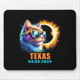 Total Solar Eclipse 2024 Cat Solar Eclipse Gles Mouse Pad