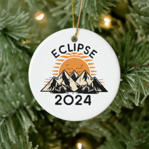 Total Solar Eclipse 2024 Ceramic Ornament