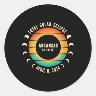 Total Solar Eclipse 2024 Classic Round Sticker