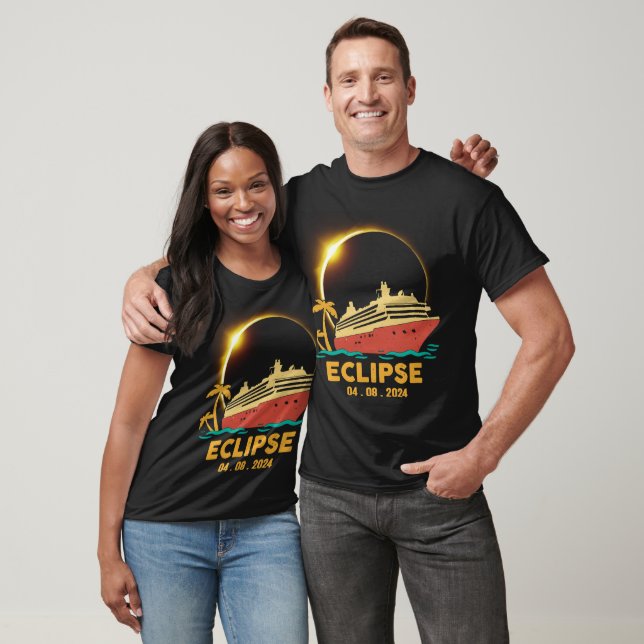 Total Solar Eclipse 2024 Cruise Ship T-Shirt (Unisex)