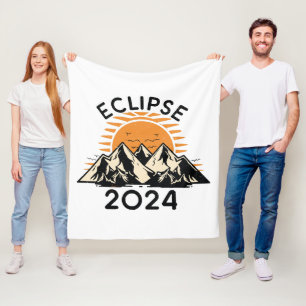 Total Solar Eclipse 2024 Fleece Blanket