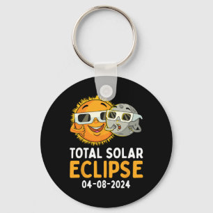 Total Solar Eclipse 2024 Glasses Fun Sun Moon Kids Keychain