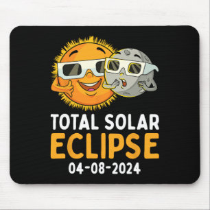 Total Solar Eclipse 2024 Glasses Fun Sun Moon Kids Mouse Pad