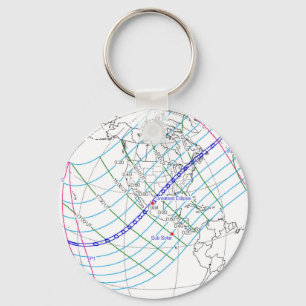 Total Solar Eclipse 2024 Global Path Keychain